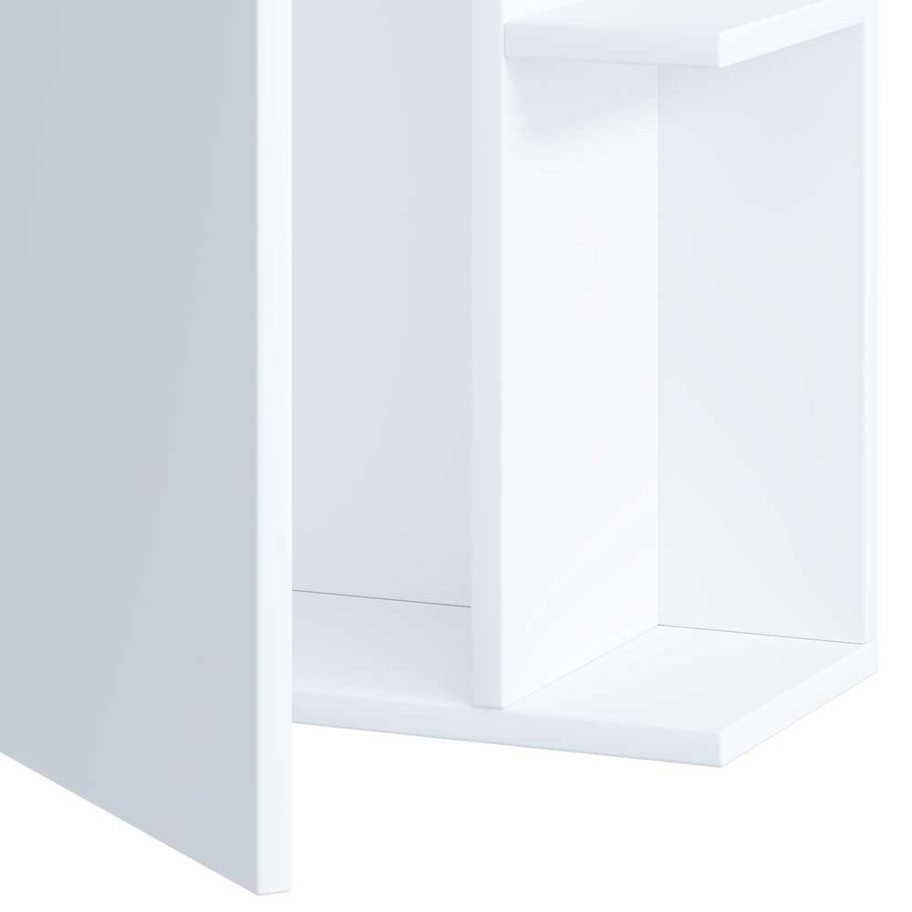 Platzsparende Badmöbel Emjada in Weiß für die Wandmontage (zweiteilig)