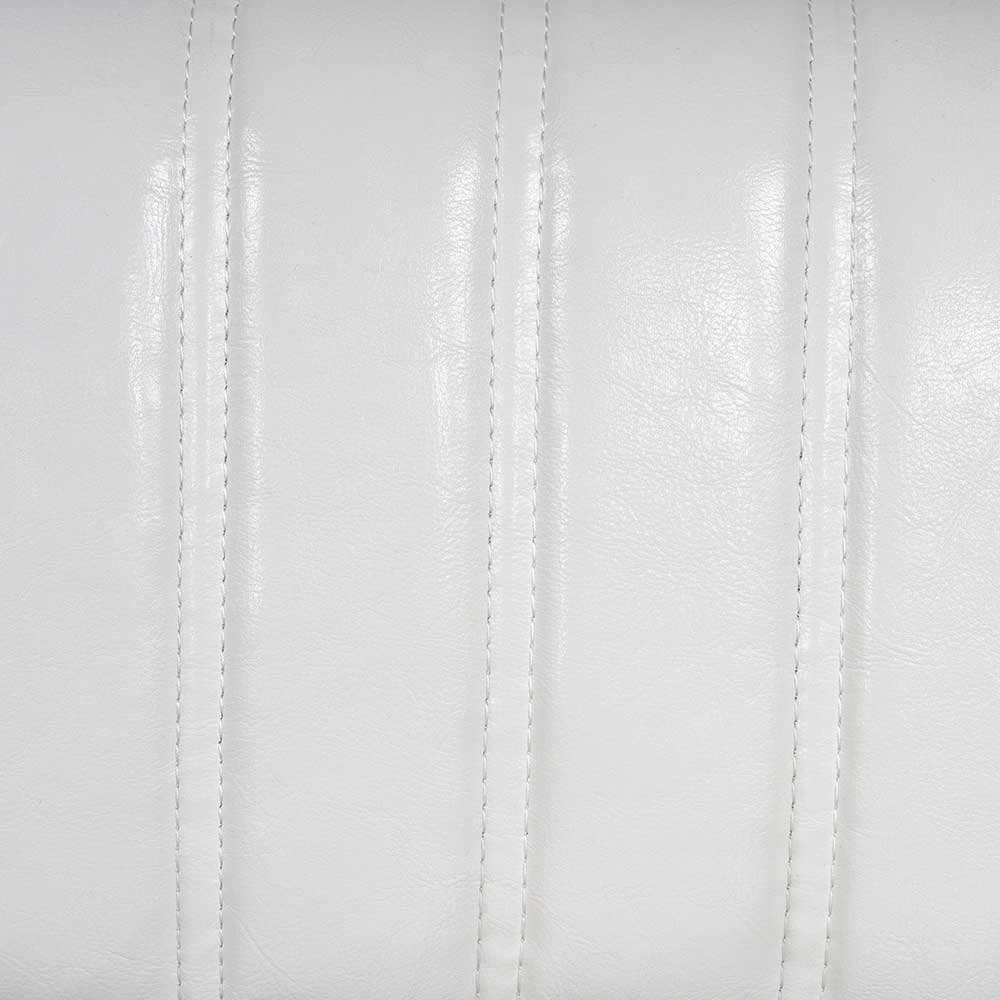 Retrostil Barstühle Adonia in Weiß und Chromfarben höhenverstellbar (2er Set)