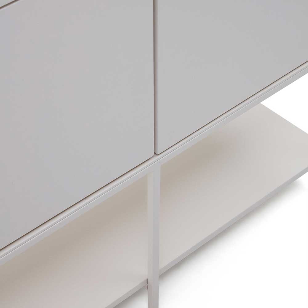 Wohnzimmer Highboard Miobelda in Weiß 160 cm hoch - 98 cm breit
