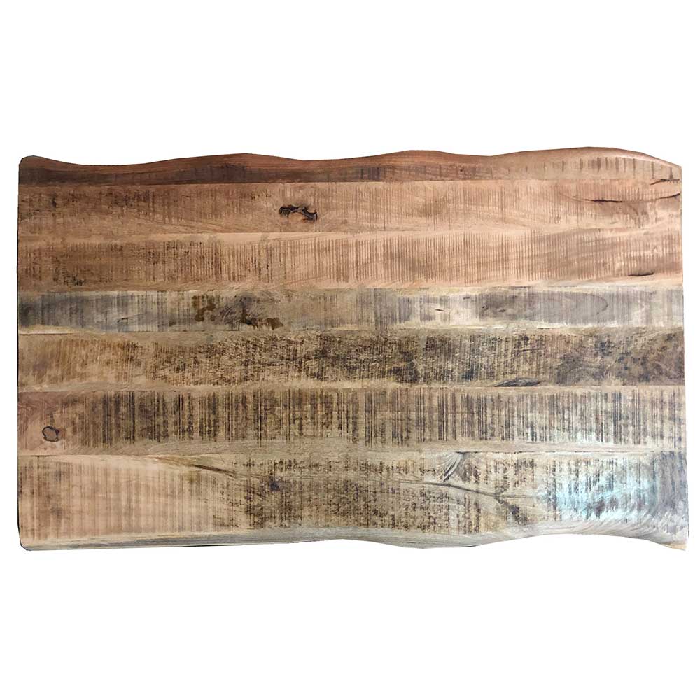 Tisch Baumkante Baluna aus Mangobaum Massivholz und Metall
