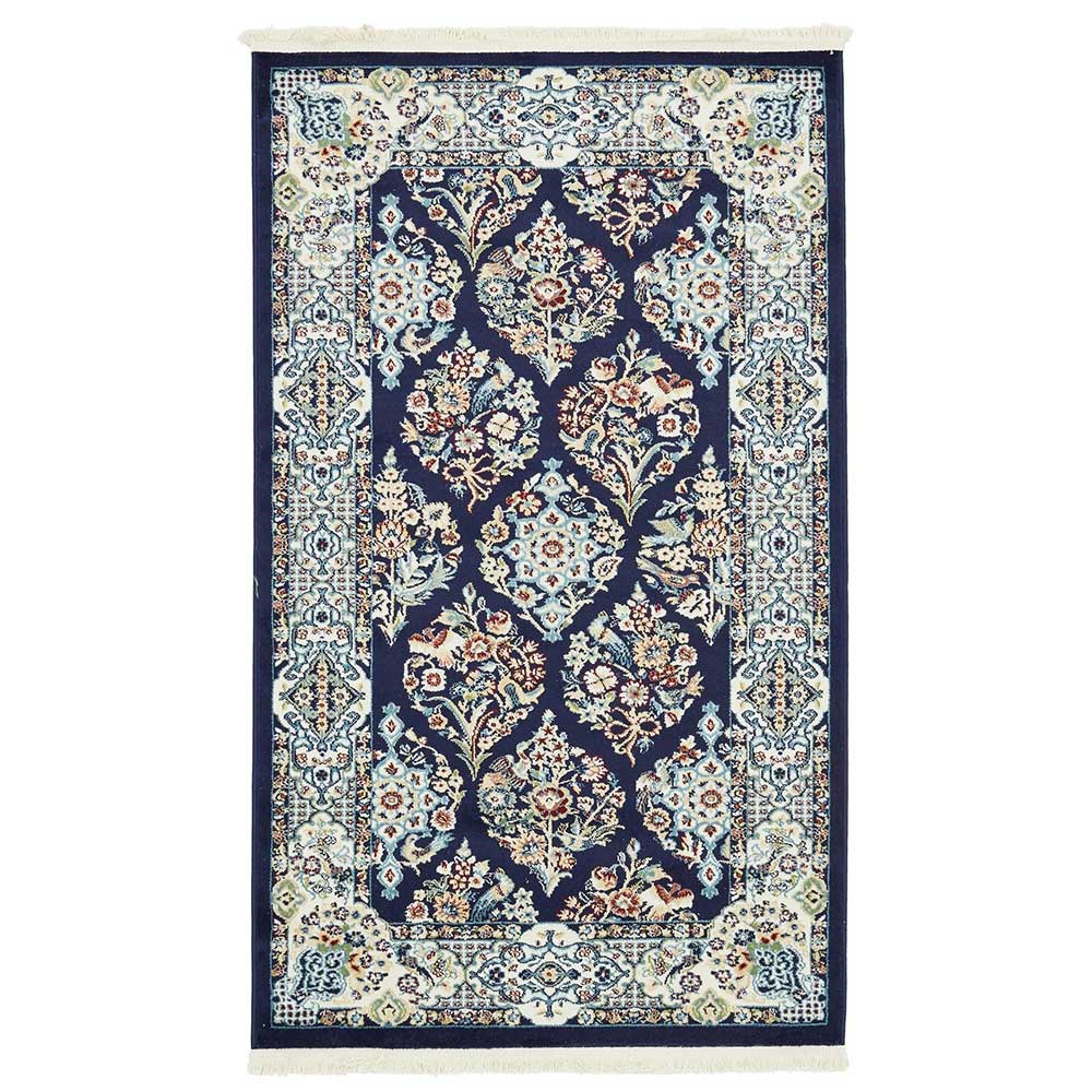 Teppich 150x245 cm Zwettl in Dunkelblau mit orientalischem Muster