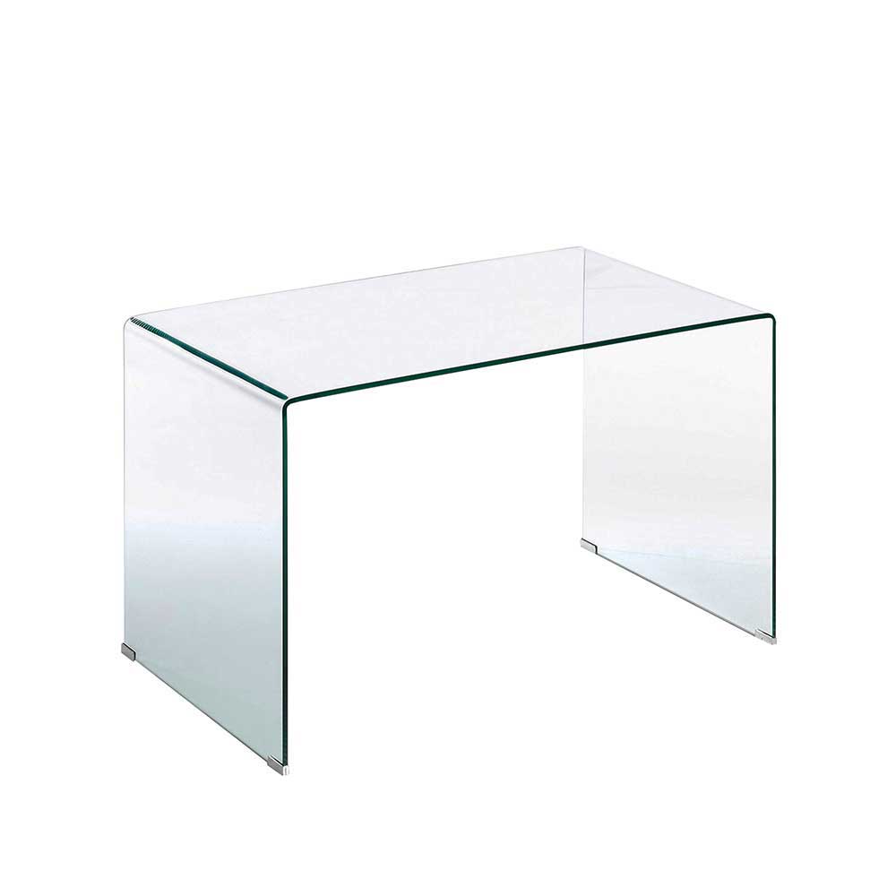 Glas Schreibtisch Agosta aus Spiegelglas 125 cm breit