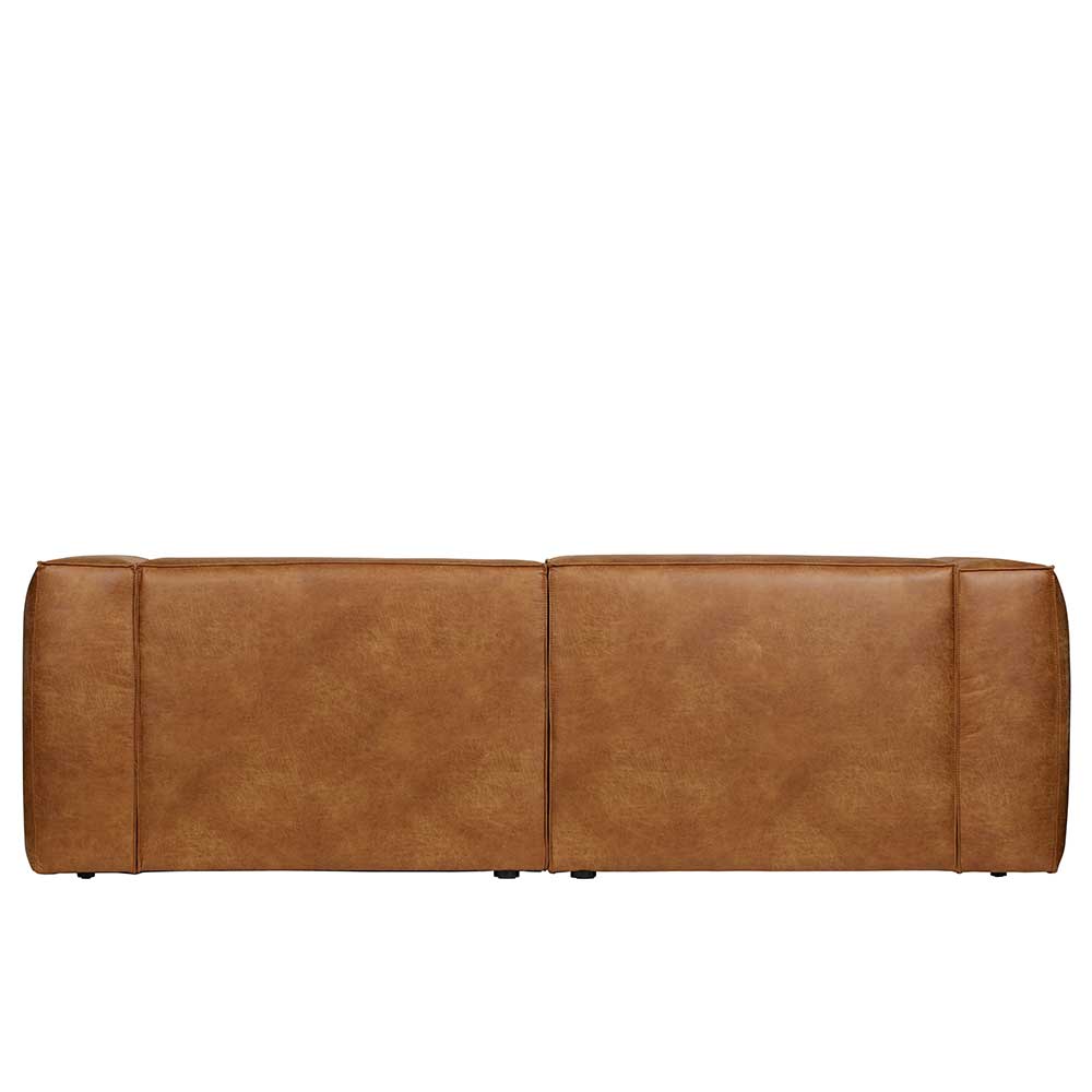 Couch Efate in Cognac Braun aus Recyclingleder