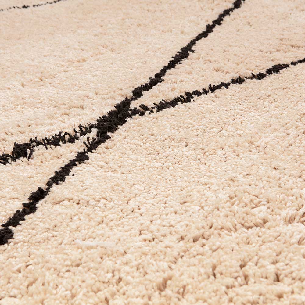 Hochflor Teppich Idan im Skandi Design mit geometrischem Muster