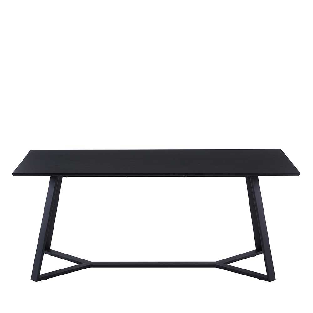 Tischgruppe Dori in Schwarz und Grau im Skandi Design (fünfteilig)