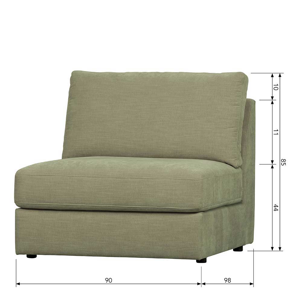 Sofa Kombination Karyon mit fünf Modulen in Graugrün