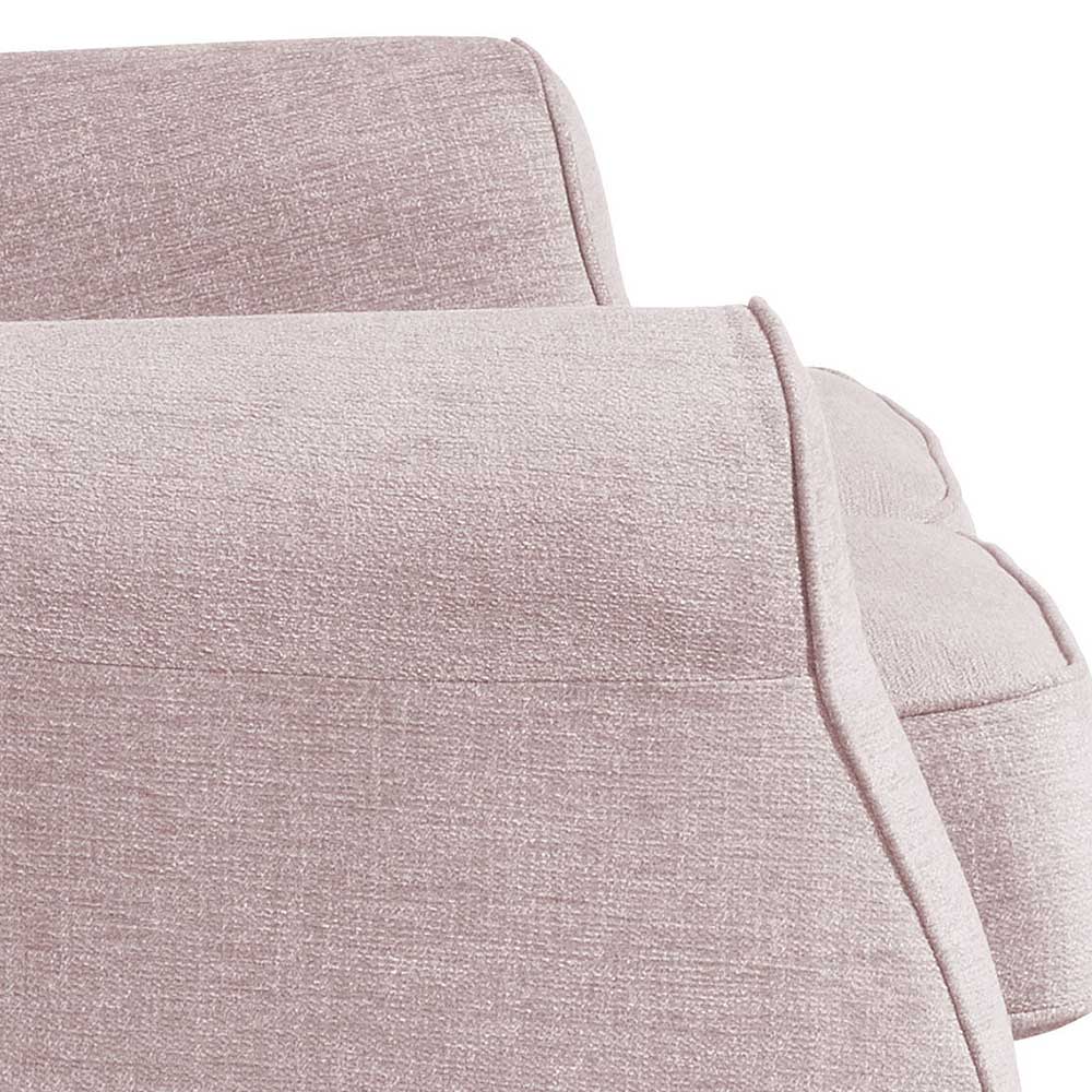Rosa Zweier Sofa Wearing aus Chenillegewebe im Landhausstil