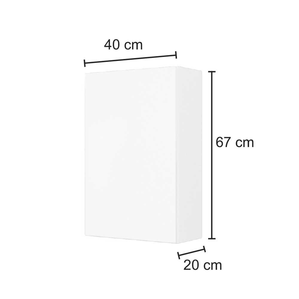 Badezimmer Hängeschrank Varison in Weiß 40 cm breit