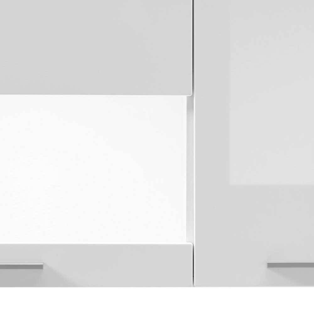 Wandvitrine Zuradus in Weiß Hochglanz 50 cm hoch
