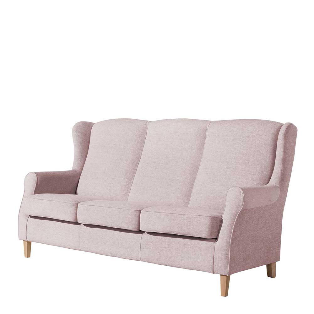 Rosa Wohnzimmer Sofa Wearing aus Chenillegewebe mit Federkern