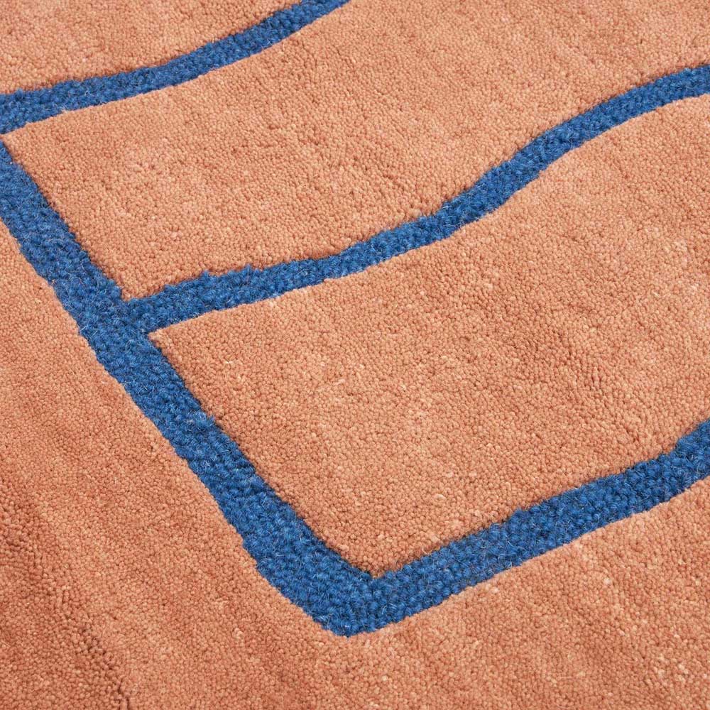 Moderner Teppich Abagail in Terracotta - Bunt mit abstraktem Muster