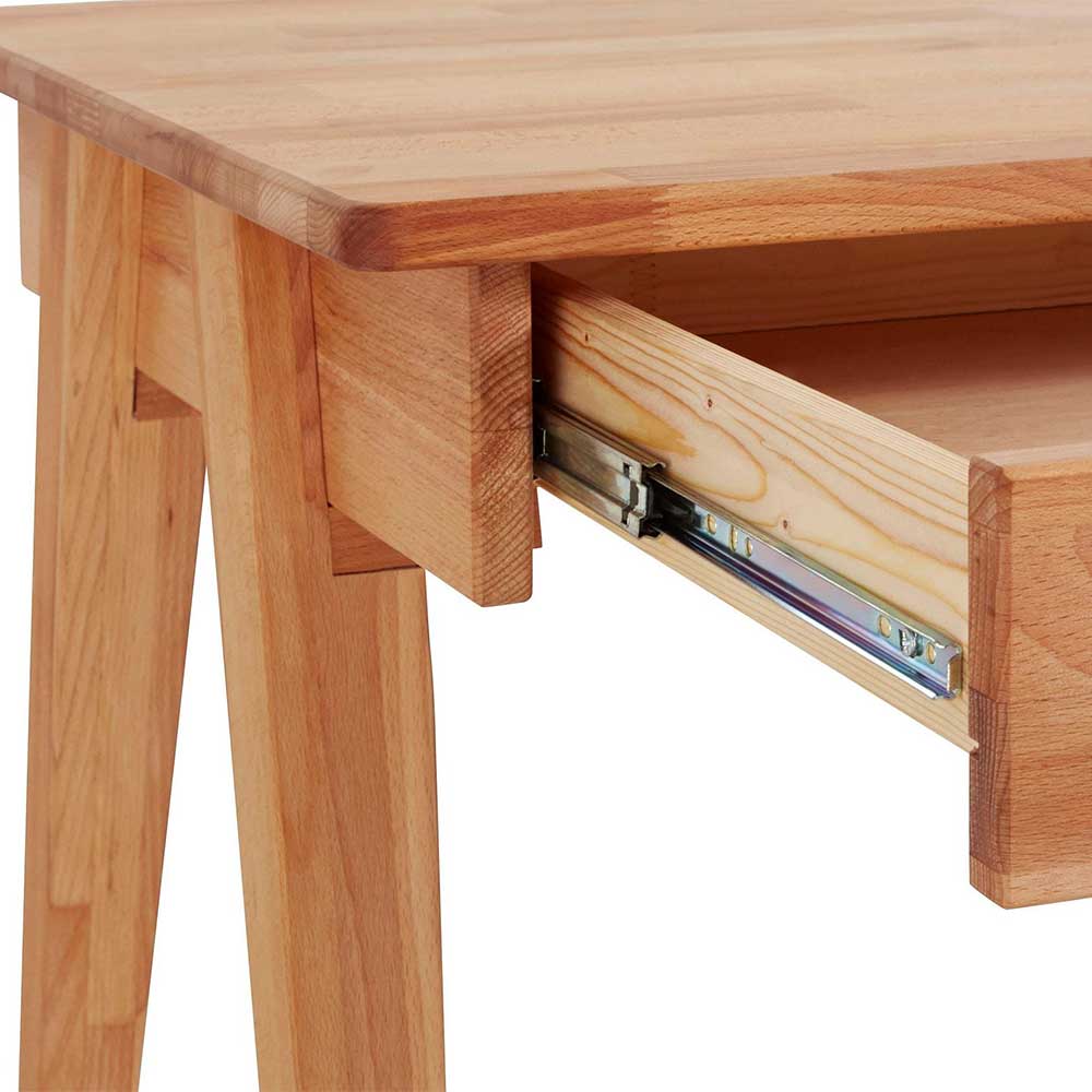 Holz Schreibtisch Light mit zwei Schubladen im Skandi Design