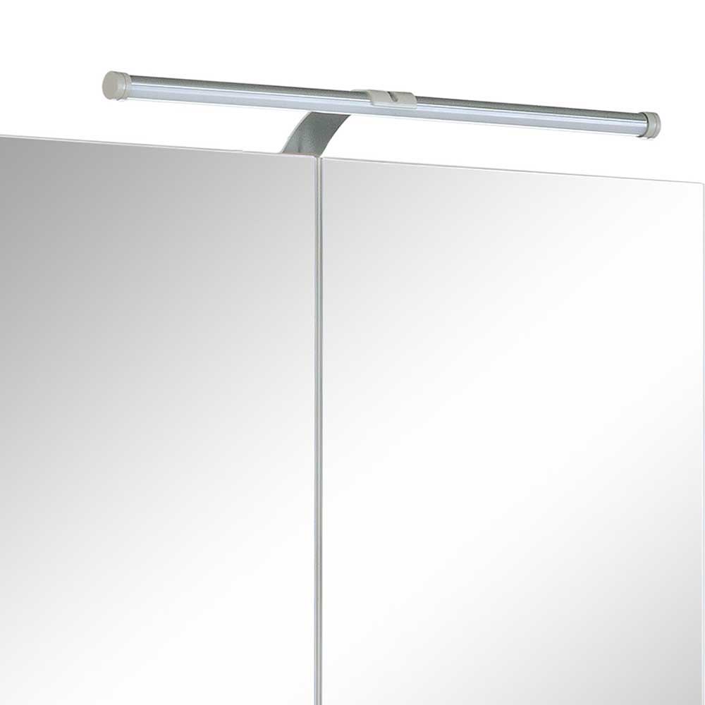 Weißes Badezimmer Set Vadoria mit LED Beleuchtung 85 cm breit (dreiteilig)