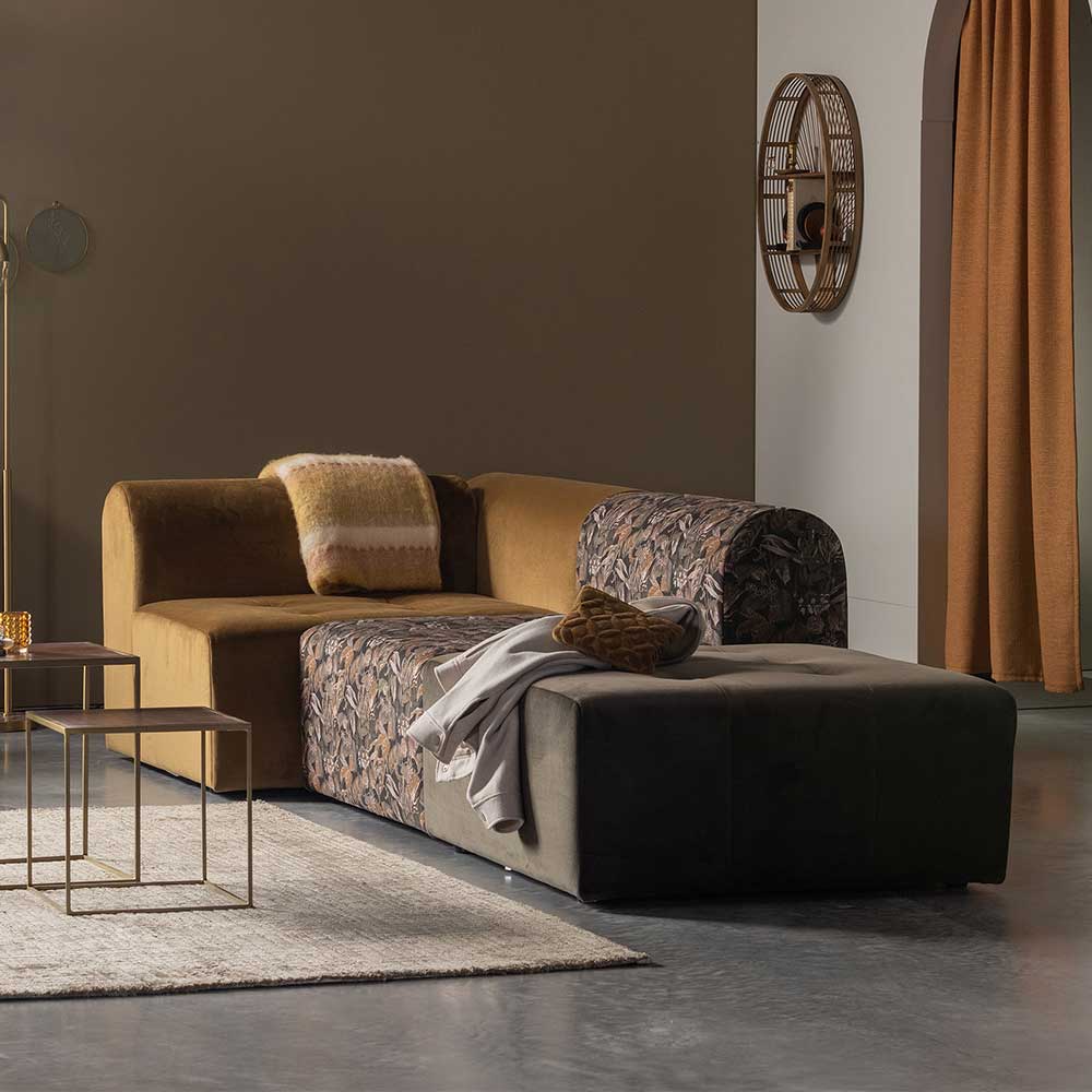 Modulares Sofa Phila in modernem Design mit Samt Bezug | Pharao24
