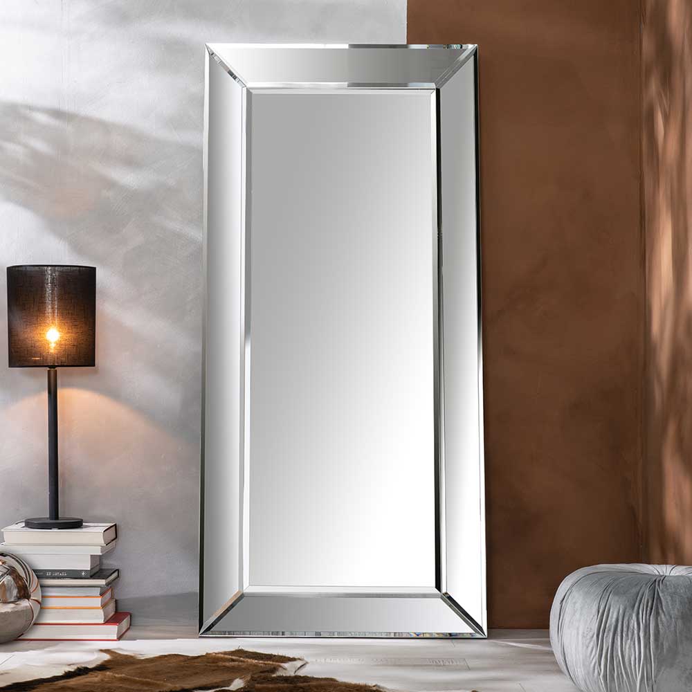 Spiegel zum Stellen oder Aufhängen Joana in Silberfarben 90x195 cm