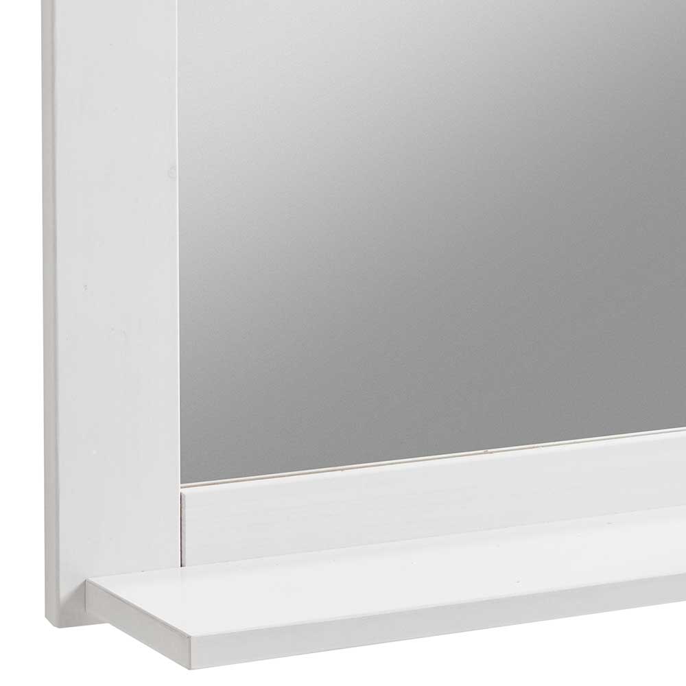 Wandspiegel Constanta in Weiß Kiefer massiv 65 cm breit