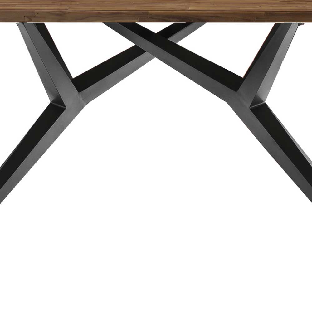 Rustikaler Designer Tisch Skip aus Recyclingholz und Metall