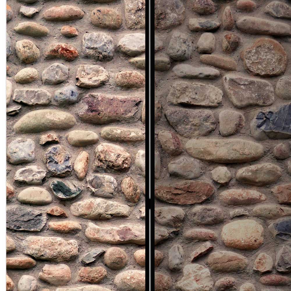 Spanischer Raumteiler Bostaoro in Steinmauer Optik und Braun und Grautönen