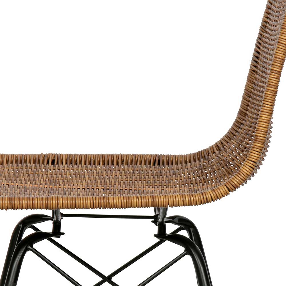 Kunstrattan Stühle Emrene in Braun und Schwarz In- und Outdoor geeignet (2er Set)
