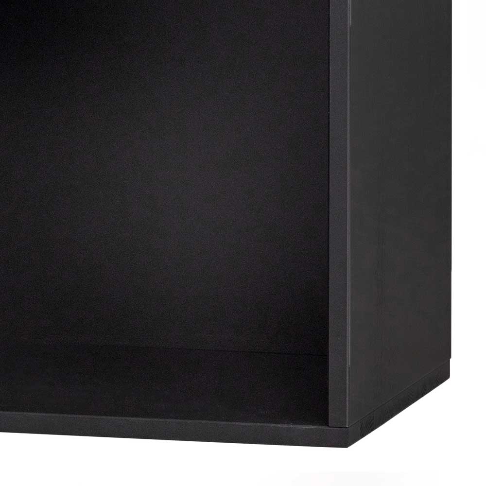 Schwarzes Regal Melissa mit vier Fächern 81x81x35 cm