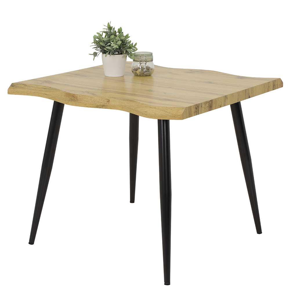 Kleiner Esszimmer Tisch Seanno 90x90 cm im Industry und Loft Stil