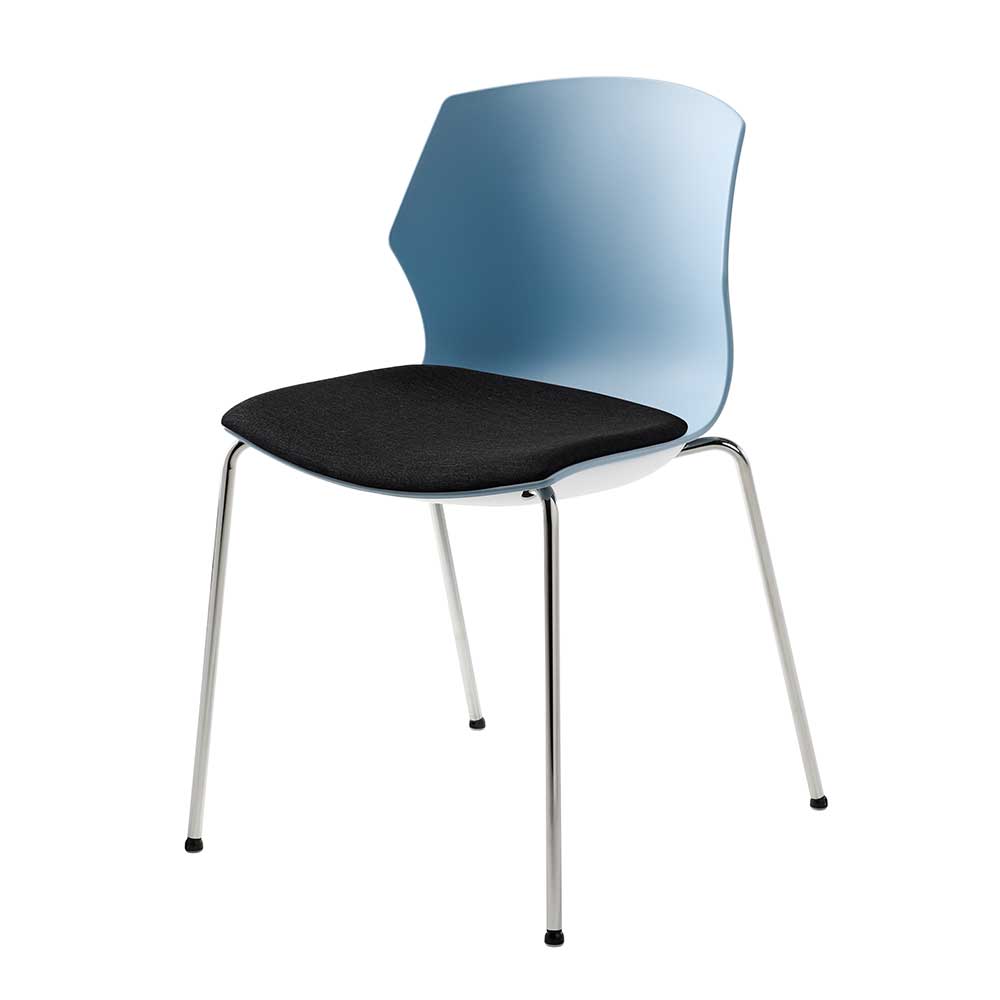 Moderner Esstisch Stuhl Jirup in Blaugrau und Schwarz Made in Germany
