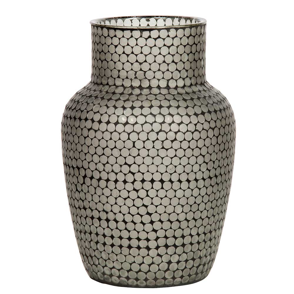 Vintage Vase Salsola aus Glas in Schwarz