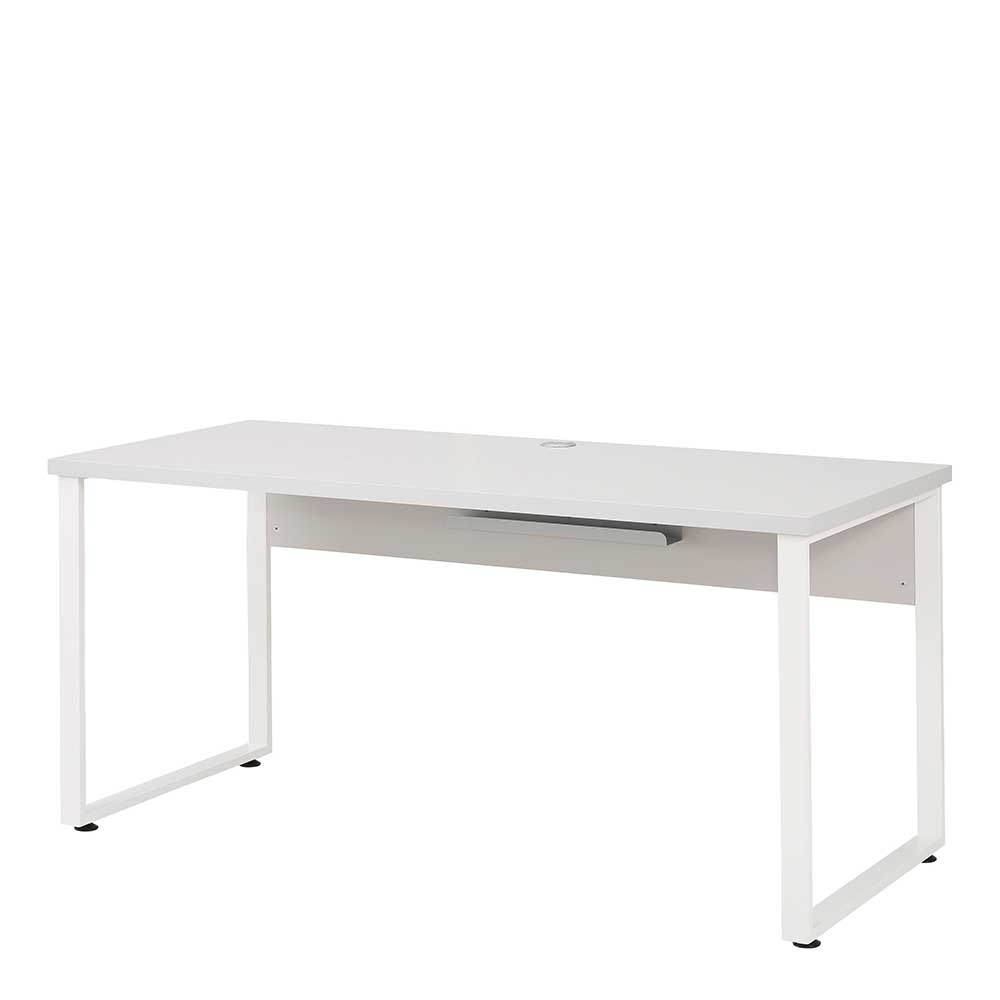 Schreibtisch Lioran in Grau und Weiß 160 cm breit