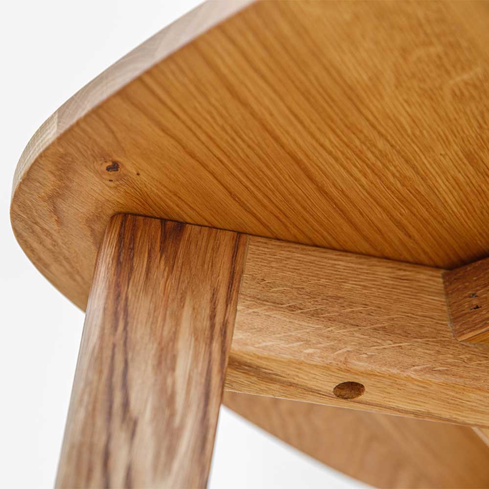 Massivholzstuhl Cigarano aus Wildeiche im Skandi Design