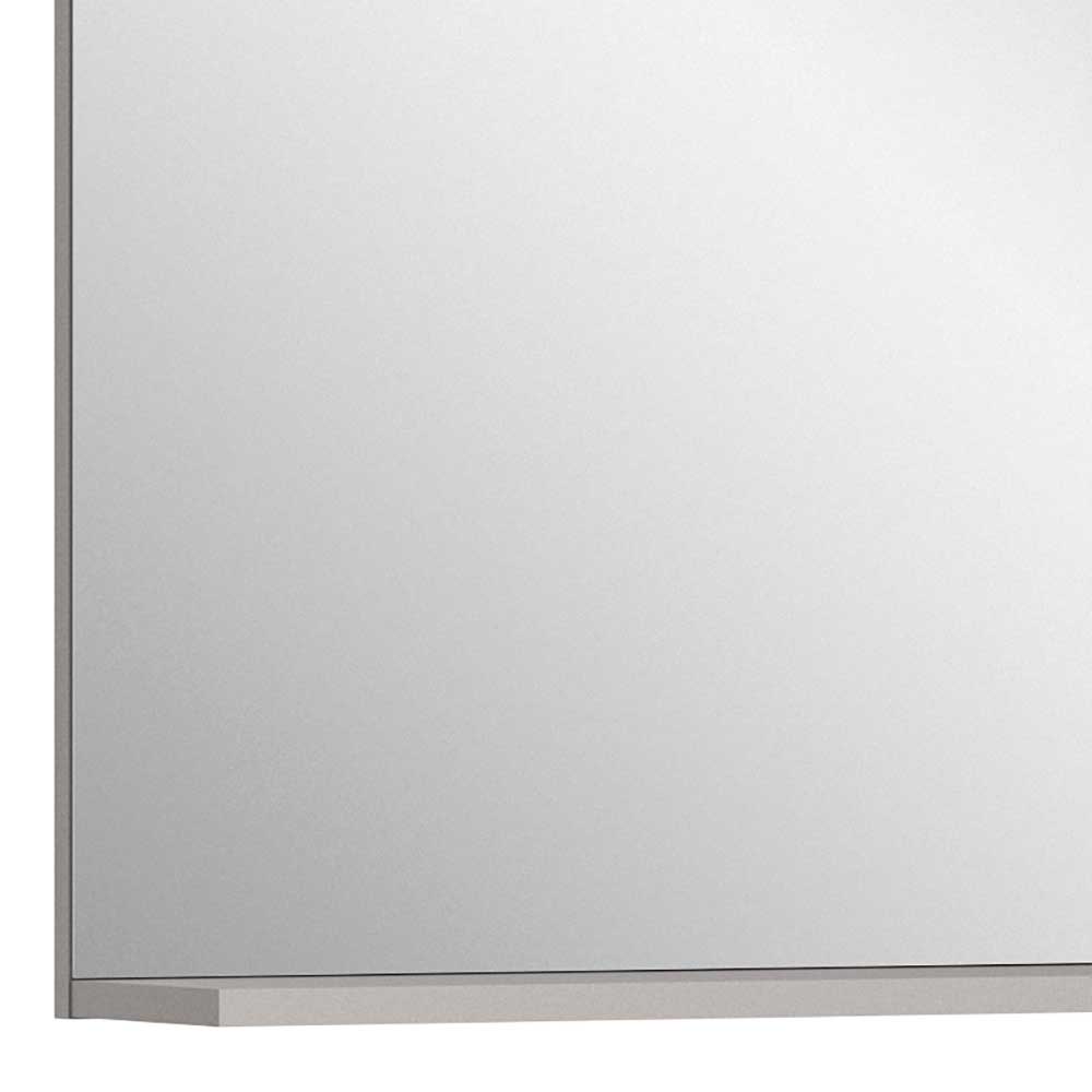 Badezimmer Spiegel Ristina in Grau - 100 cm breit mit Ablagen