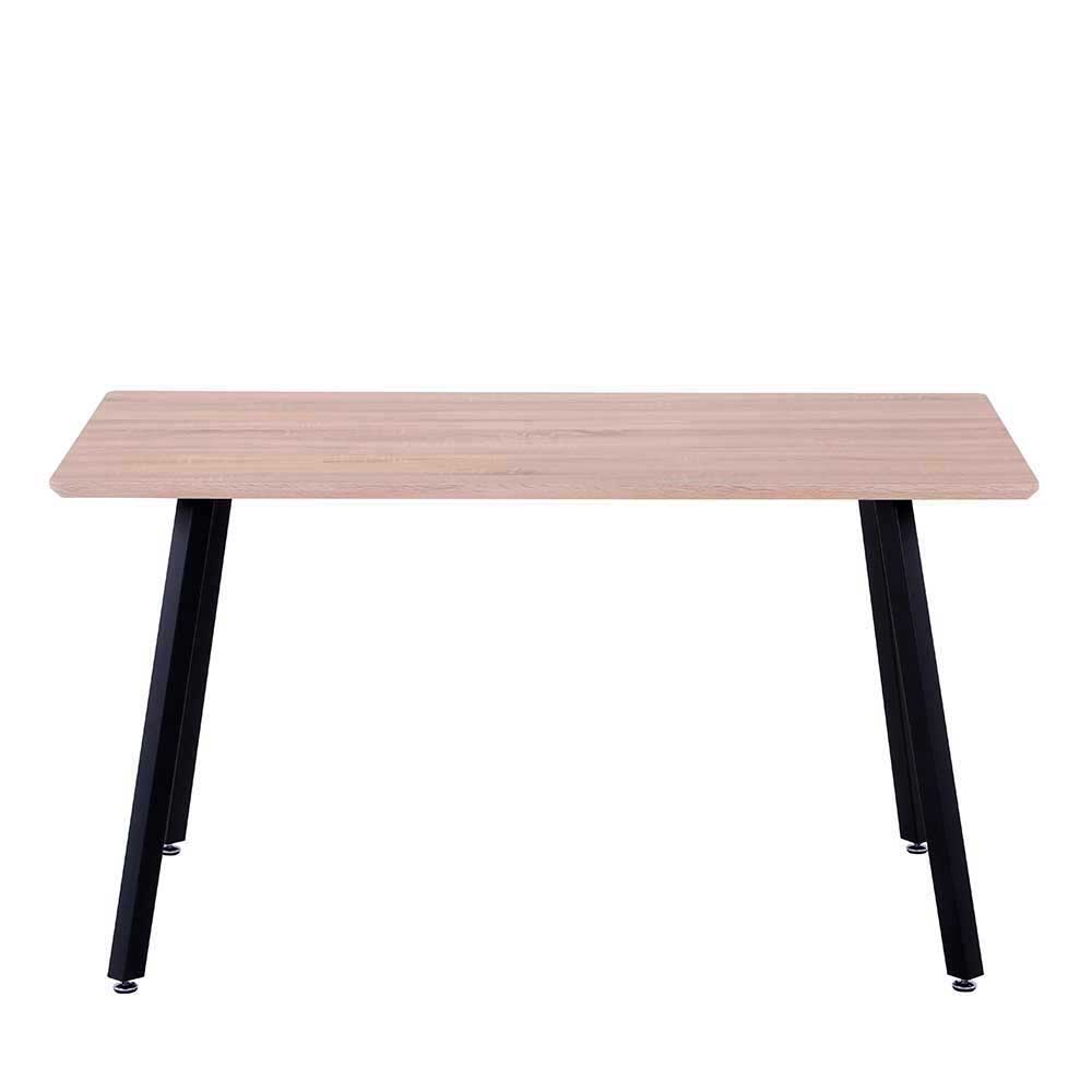 Esszimmerkombination Camcupa in Sonoma-Eiche und Grau mit 140 cm Tisch (fünfteilig)