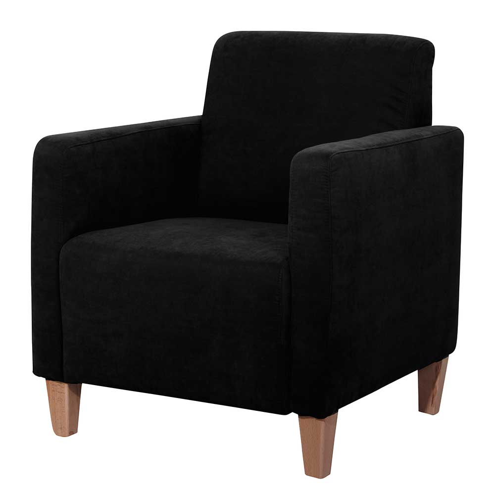 Kleiner Lounge Sessel Taliteo in Schwarz mit 42 cm Sitzhöhe