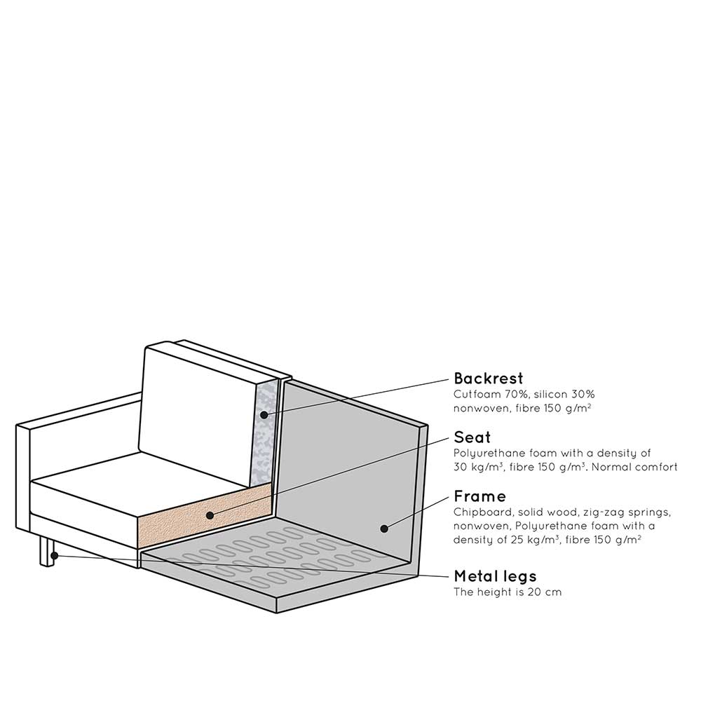 Samt Zweisitzer Sofa Vien in Graugrün mit Vierfußgestell aus Metall