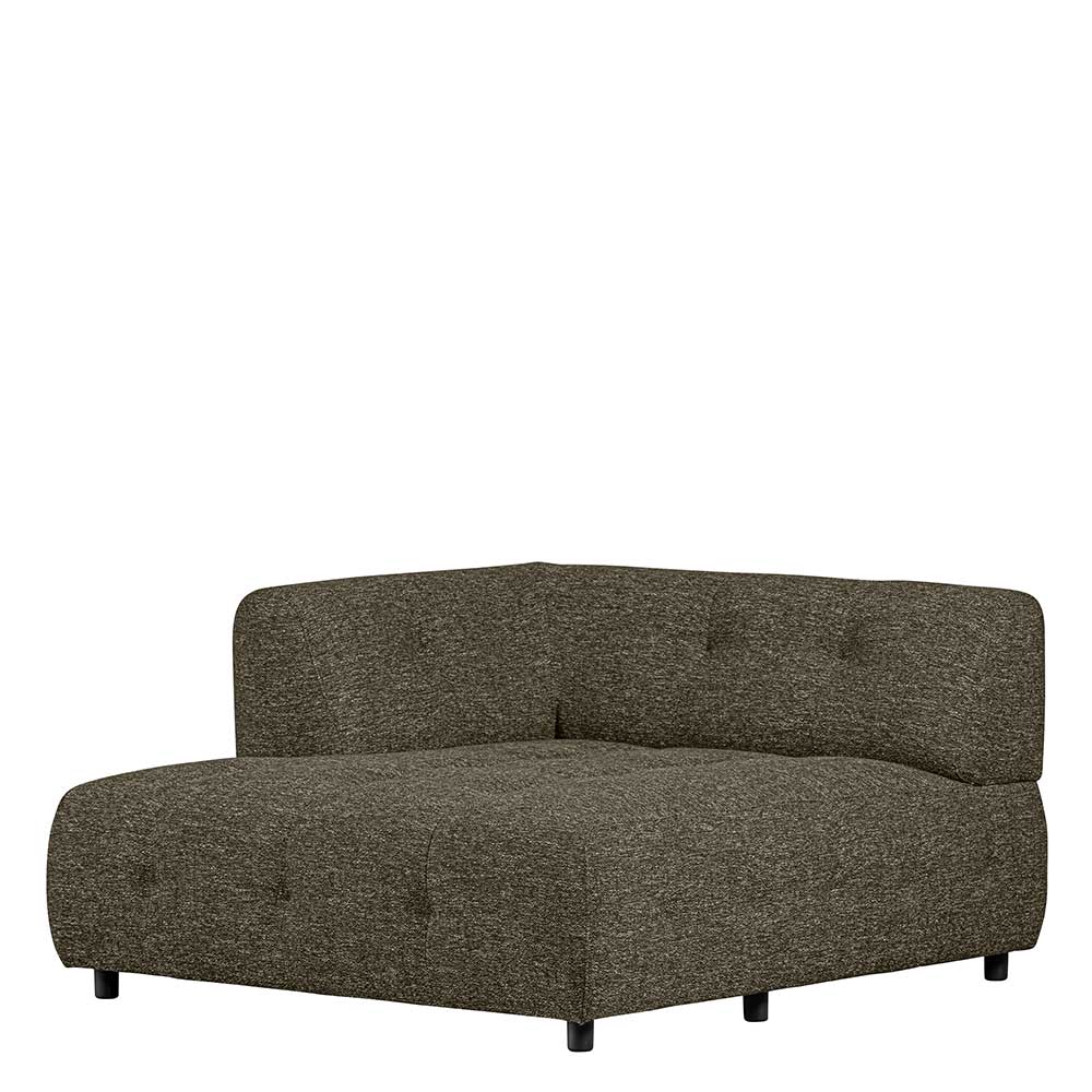 Sofa Element links modern Vallino 122 cm breit aus Strukturstoff