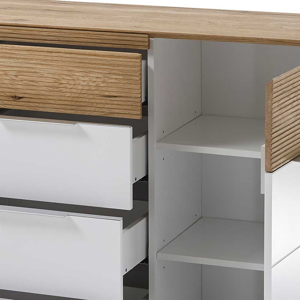 Esszimmersideboard Rissino im Skandi Design mit vier Schubladen