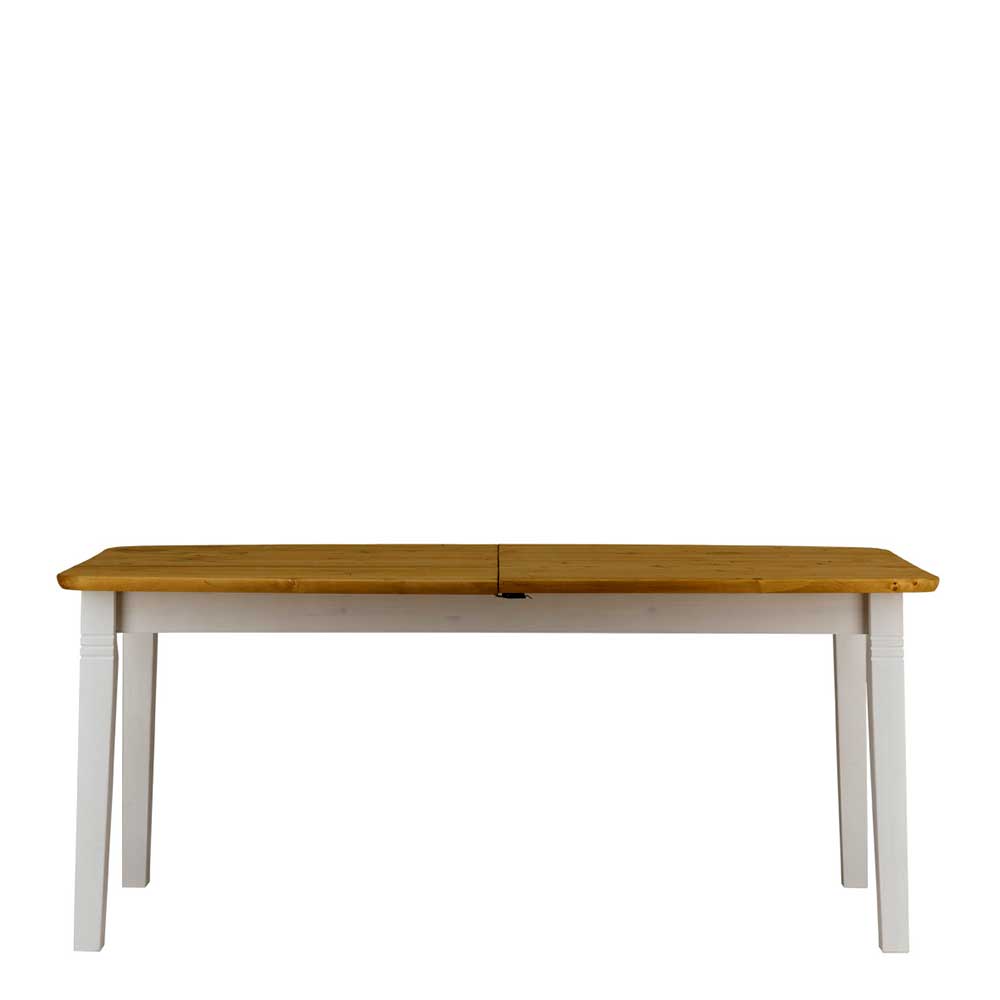 Verlängerbarer Esszimmer Tisch Aldrun aus Kiefer Massivholz im Landhausstil