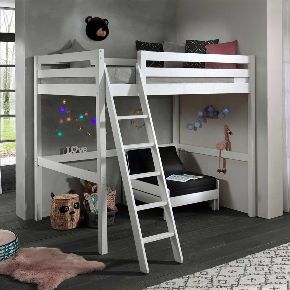 Kinderzimmerset Tofos in Weiß mit Schlafsessel (zweiteilig)