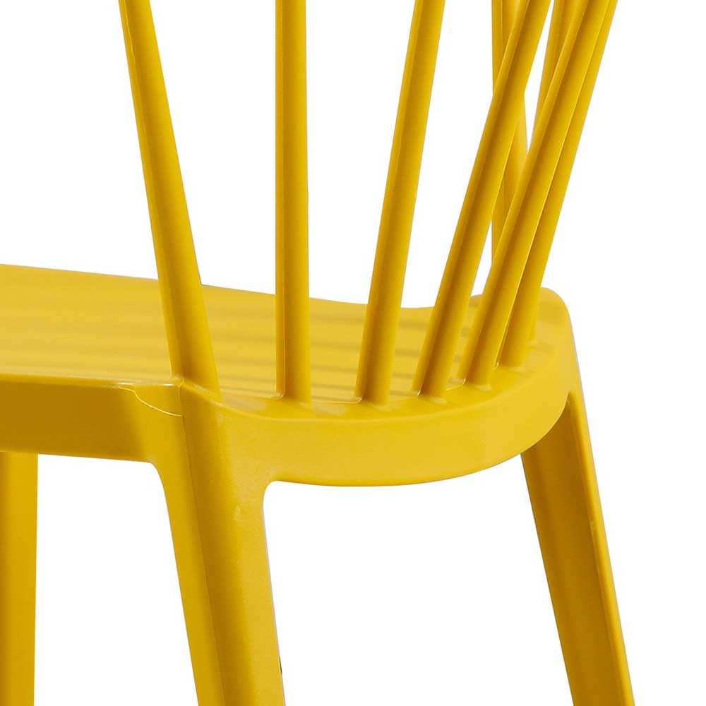Gelbe Kunststoff Stühle Largo modern mit 45 cm Sitzhöhe (2er Set)