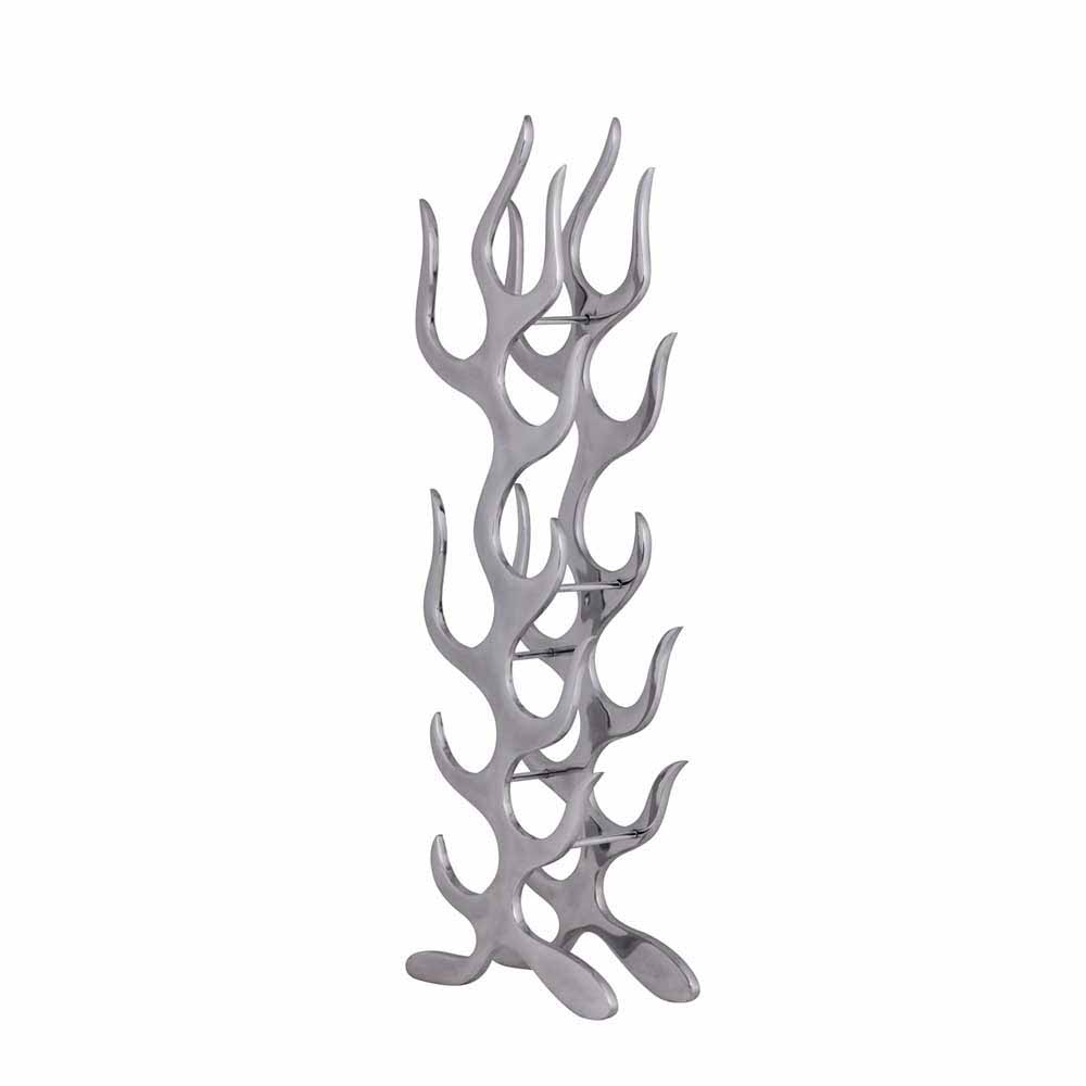 Weinregal Vanesto im Flammen Design aus Aluminium