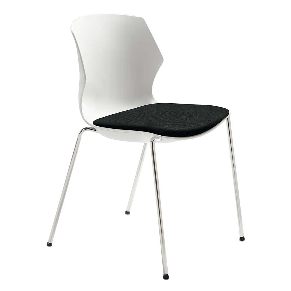 Kunststoff Esszimmer Stuhl Prudenca in Weiß und Anthrazit Made in Germany