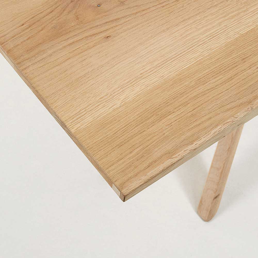 Design Holztisch Castilian aus Eiche White Wash massiv 200 cm breit