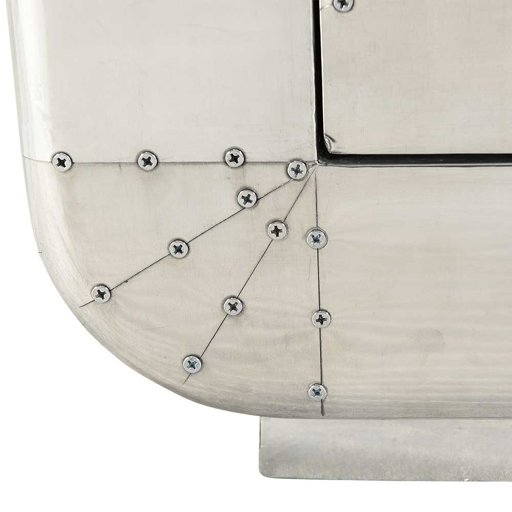 Industriedesign Flurmöbel Set Hangar mit Aluminium beschlagen (sechsteilig)