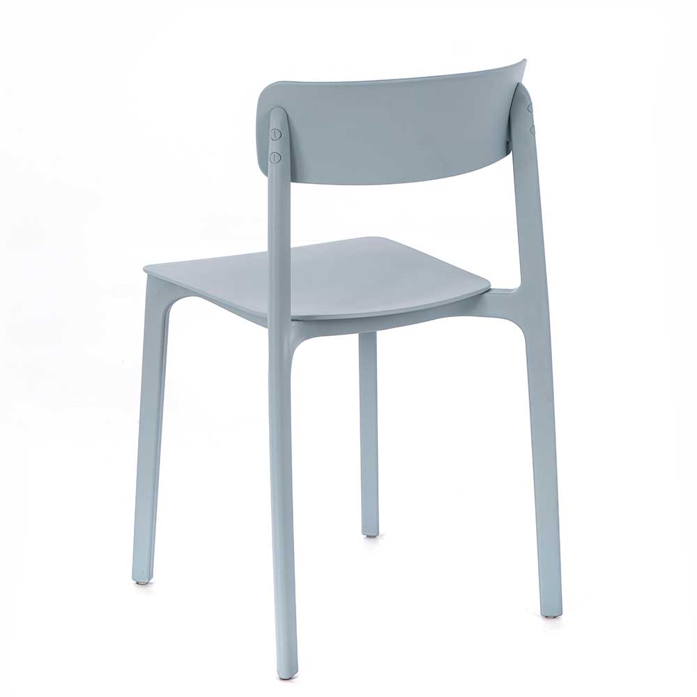Stühle Omegon in Hellblau Kunststoff stapelbar (4er Set)