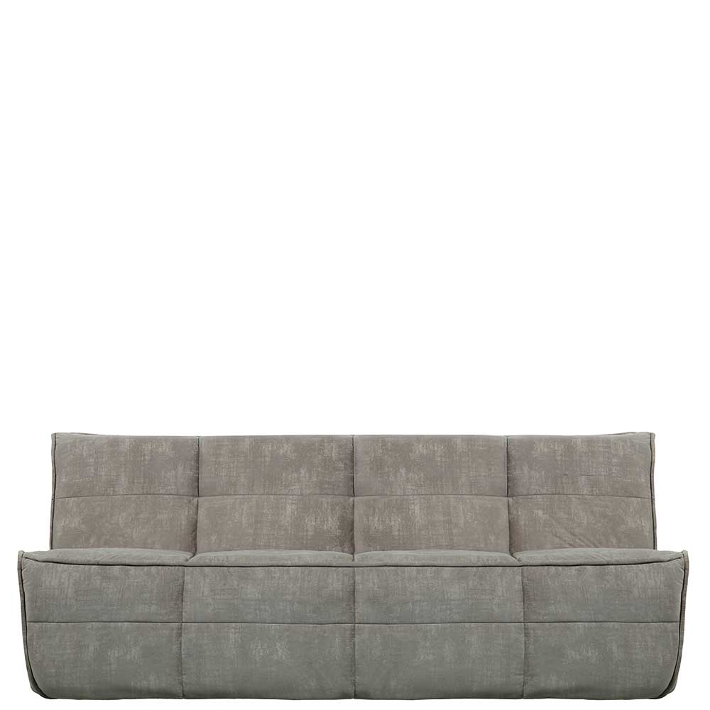 Dreisitzer Sofa Sedcory in Grau Samt 210 cm breit