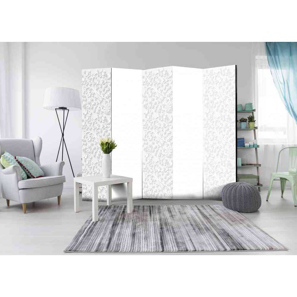 Wohnzimmer Paravent Cebaza mit Floral Muster 5-teilig