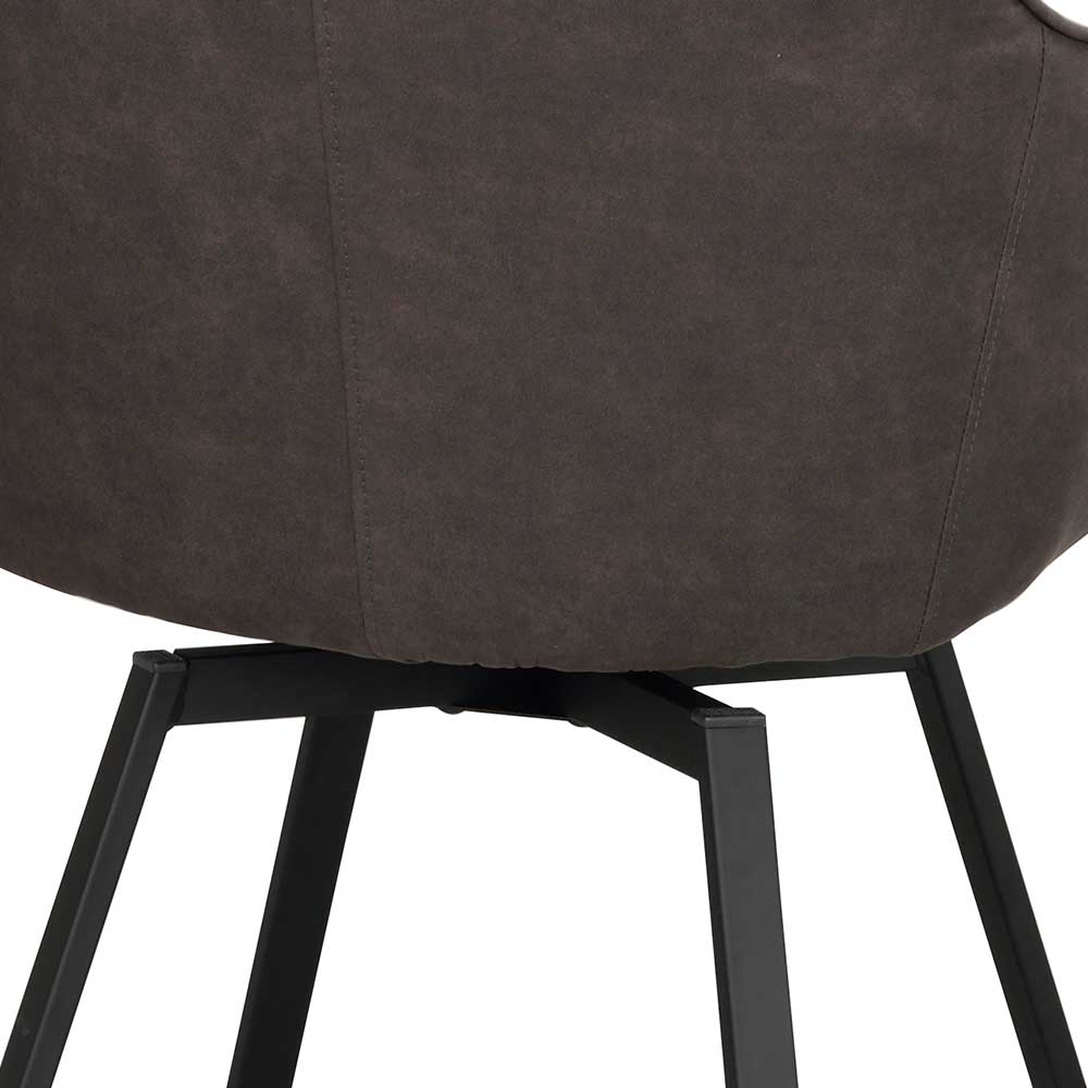 Esstisch Stühle Zoalyn im Skandi Design mit Gestell aus Metall (2er Set)