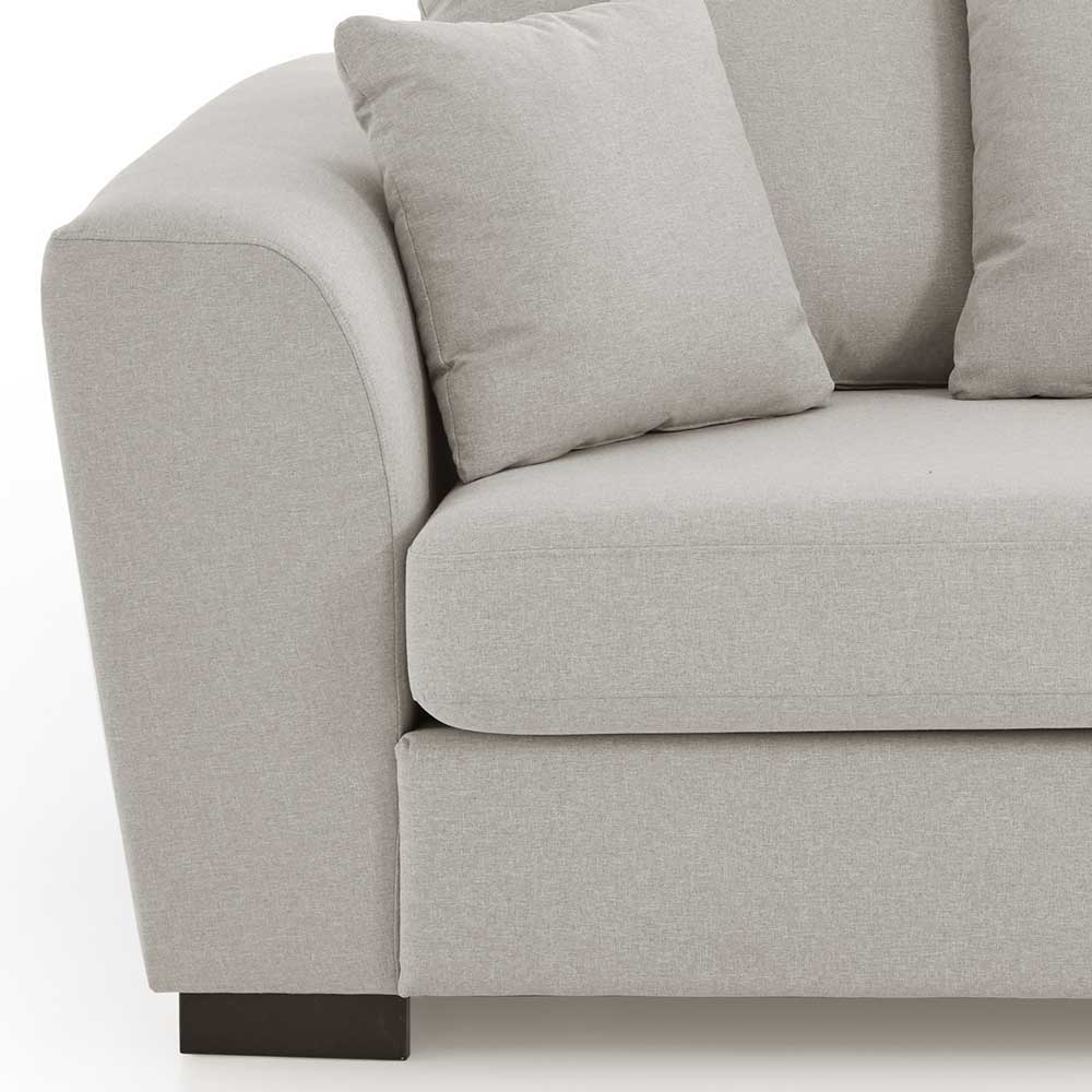 Couch in Beige Santjana mit Armlehnen in modernem Design