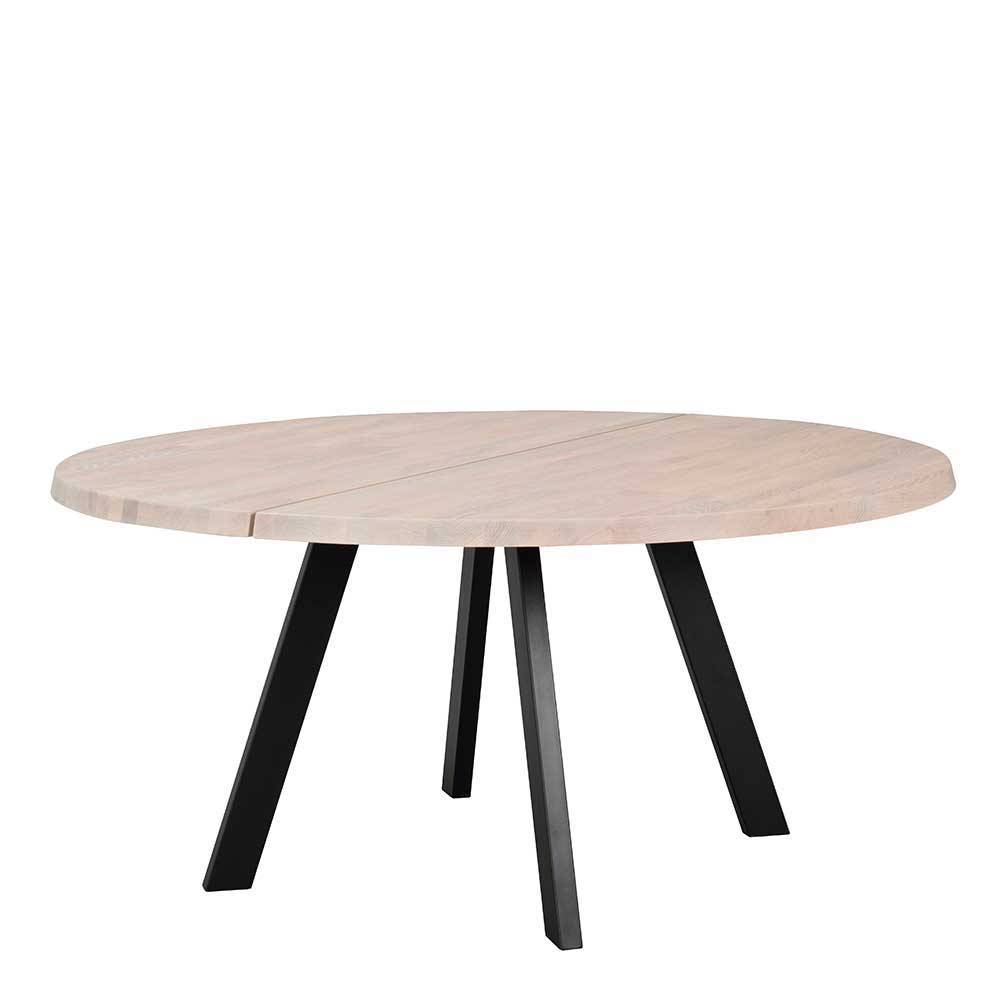 Skandi Sitzgruppe Lamon mit rundem Tisch inklusive sechs Stühle (siebenteilig)