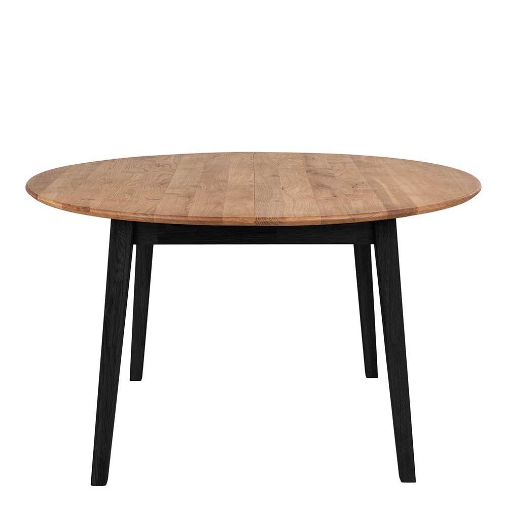 Skandi Design Küchen Tisch Romy mit Massivholzplatte und Schweizer Kante