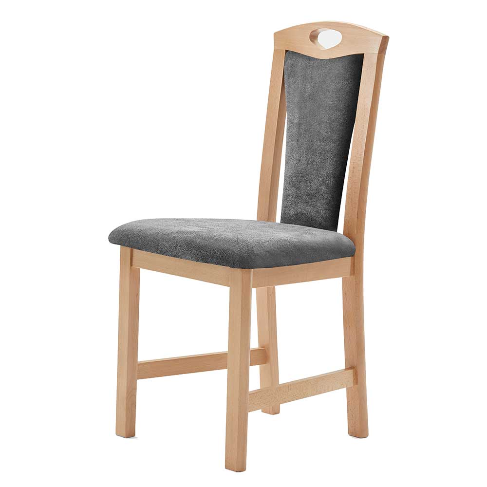Wildeiche Stühle James mit hoher Lehne 49 cm Sitzhöhe (2er Set)